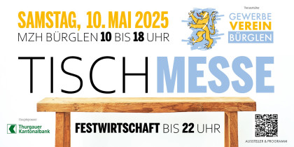 Besuchen Sie uns an der Tischmesse in Bürglen 